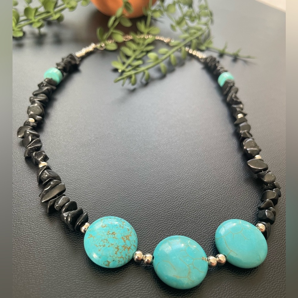 Black Jasper & Turquoise Necklace